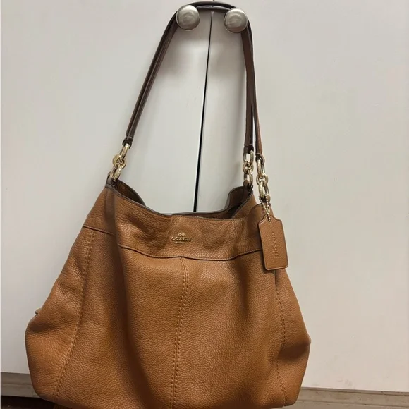 Coach Brown Leather Shoulder Bag - Picture 1 of 11